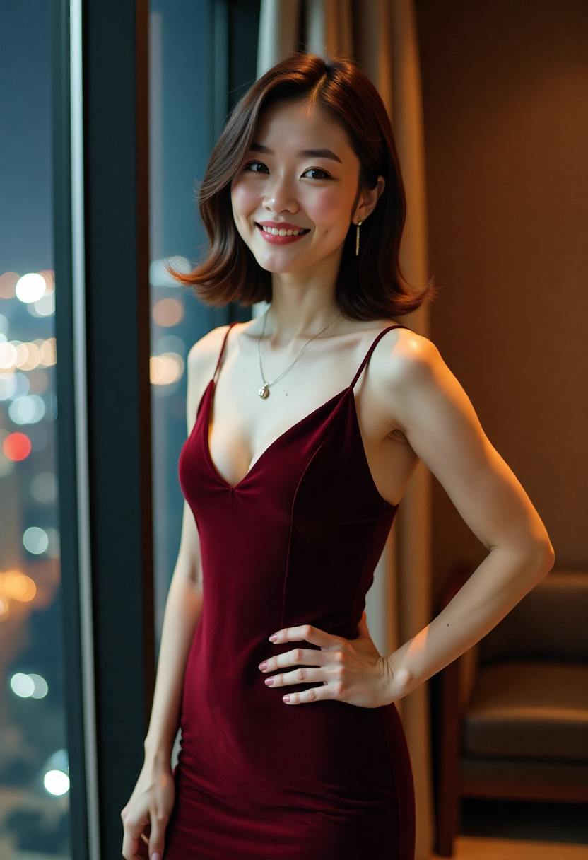 一家人在院子里聊天